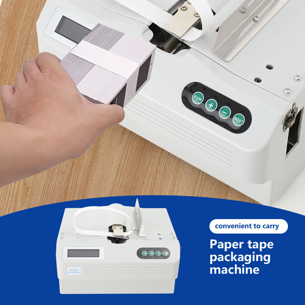 Automatic Small Banknote Binding Machine Strapping Bundling Money Packer 110V US