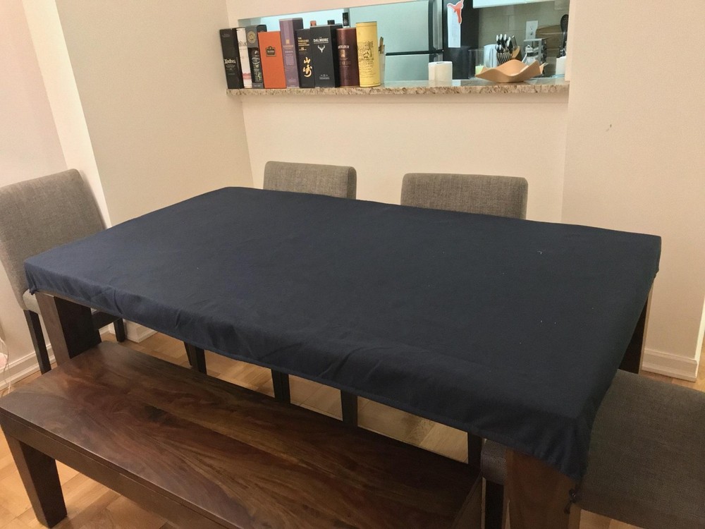 Felt poker table cover - Large kitchen table rectangle - Texas Hold Em -FS