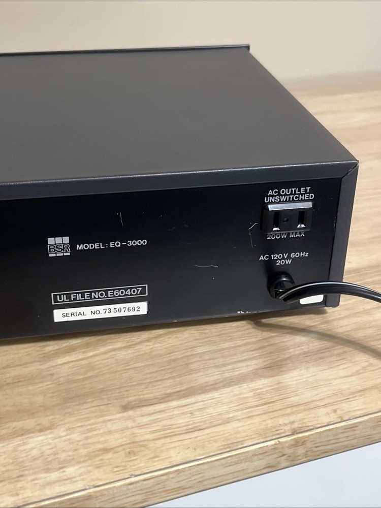 BSR EQ 3000 Stereo Frequency Equalizer Spectrum Analyzer Great Condition Tested