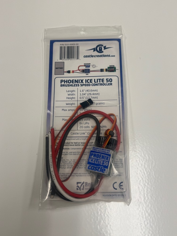 Castle Creations Creation Phoenix Lite 50 AMP Brushless ESC Speed Control