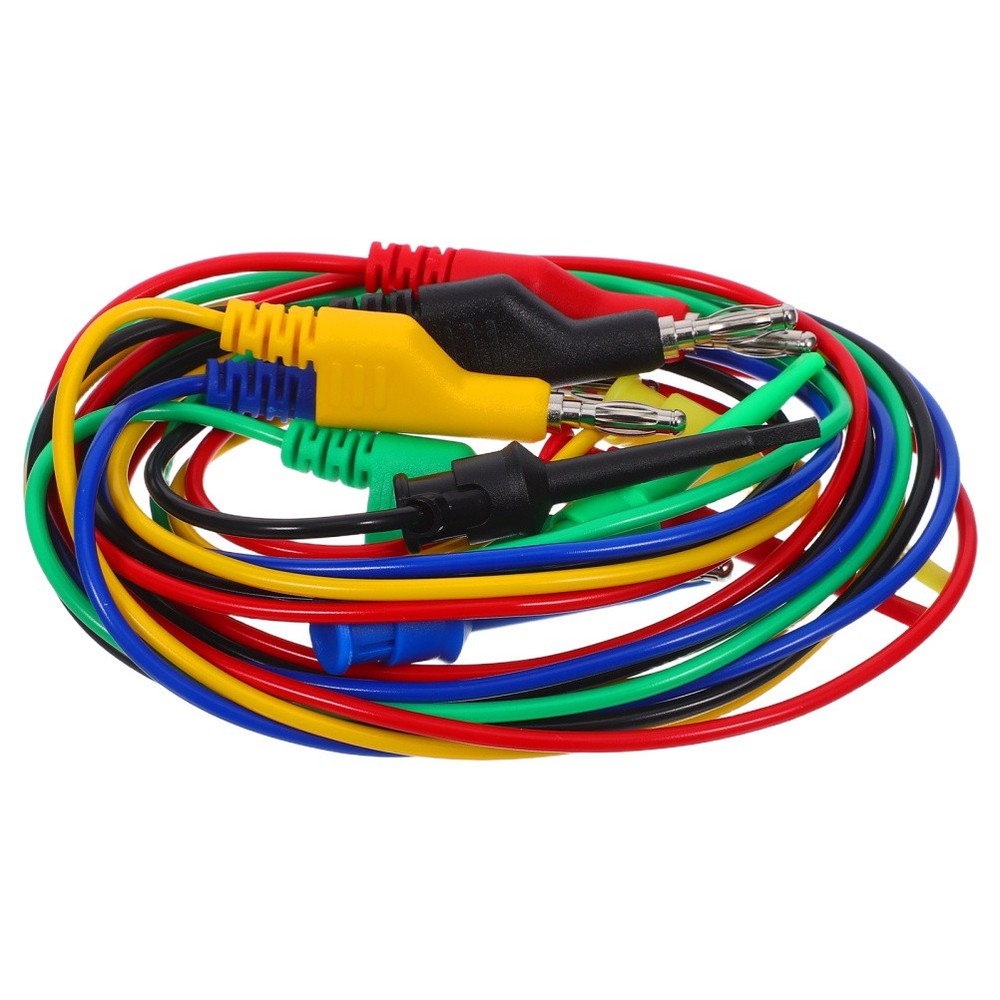 5 Pcs Electronic Testing Cable Flexible Cables Banana to Hook Leads