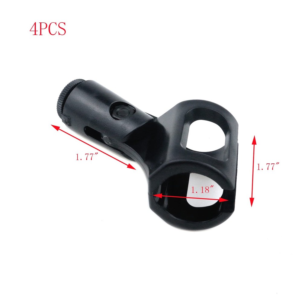 4Pcs Microphone Clip Rubber Flexible Mic Holder Handheld Wireless Mic Holder