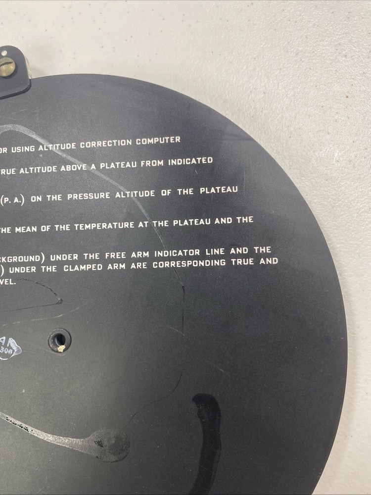Original WWII Type AN 5837-1 Altitude Correction Computer