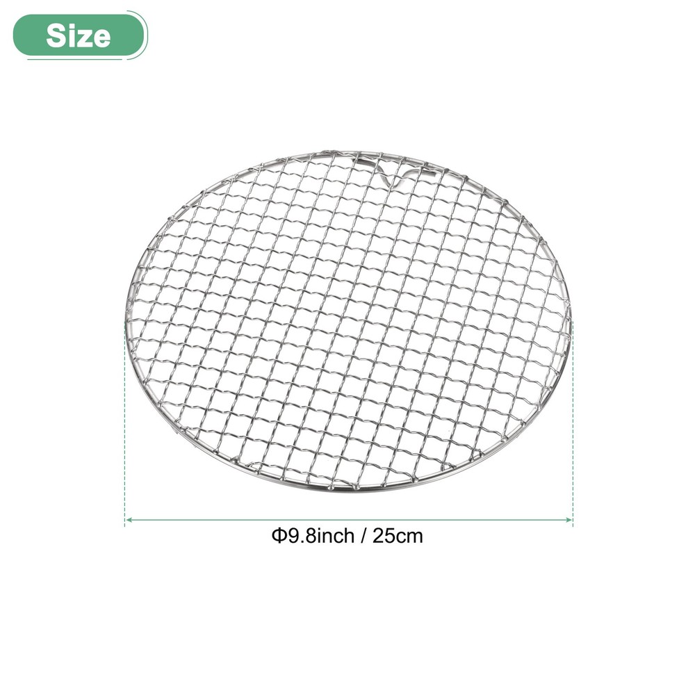 Cooling Rack, 9.8" Round Baking Rack with 20mm Legs [Silver]