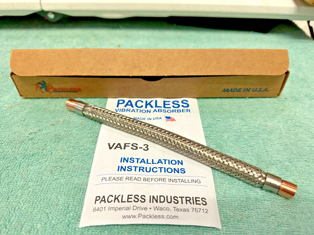 VIBRATION HOSE, ABSORBER, REFRIGERATION, AIR CONDITIONING, PNEUMATICS, FOR 3/8"