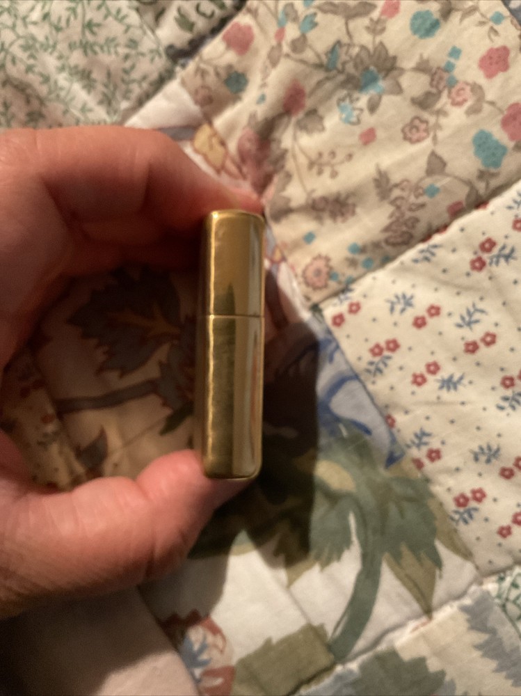 Zippo Solid Pocket Lighter, Brushed Brass with Solid Brass 204-000249