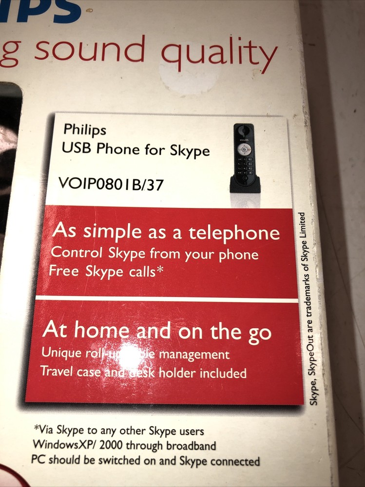 Philips VOIP0801B/37 USB Phone for Skype