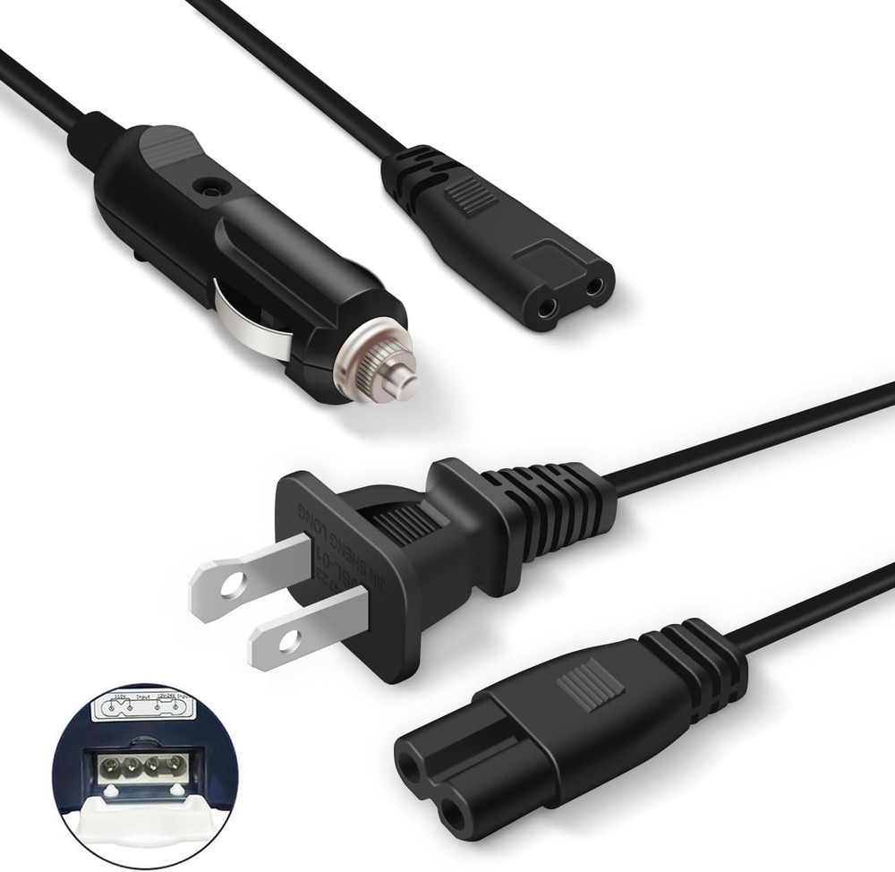 Electric Lunch Box Cable Type A NOT Universal, 110V V-Type Angle A, Dark Grey