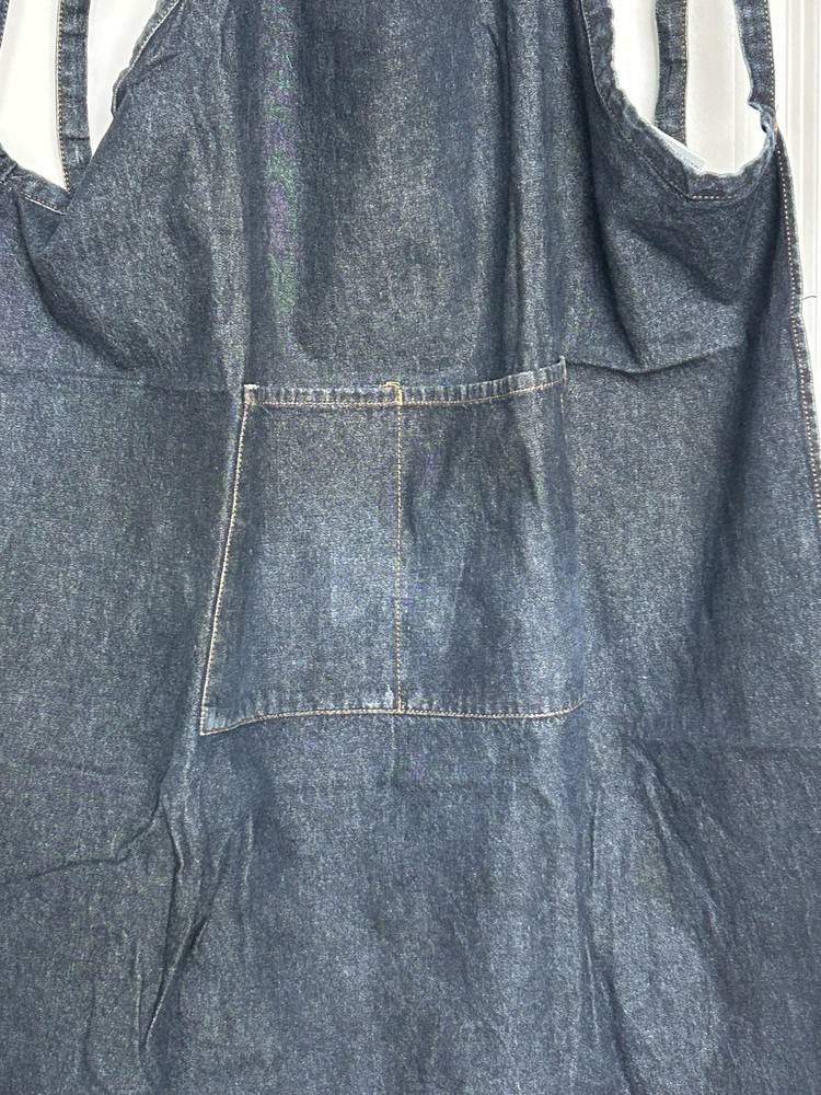 Chef Works Heavy Duty Blue Denim Work Apron with Pockets