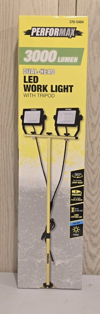 Performax 3000 Lumen Dual Head LED Work Light with Tripod