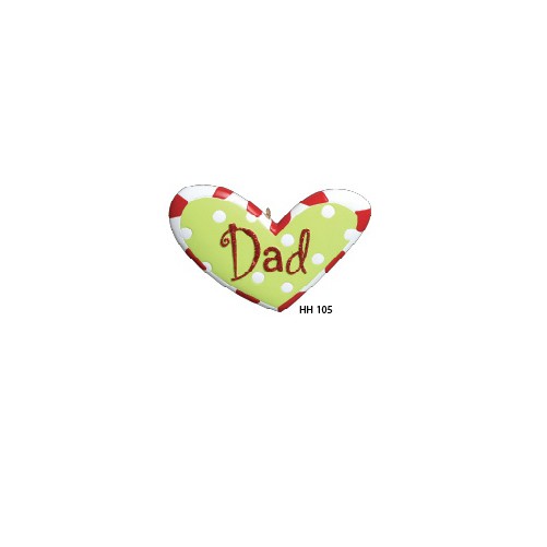 Dad Heart Personalized Christmas Tree Ornament