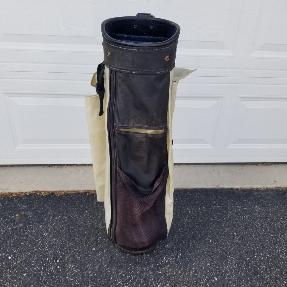 Vintage Golf Bag "Amtech" Tan 3-Way Divider