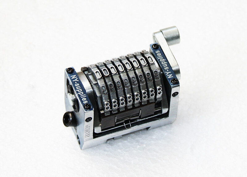 8 Digit 3/16" Gothic Rotary Straight Numbering Machine- Hamada Ryobi Multilith