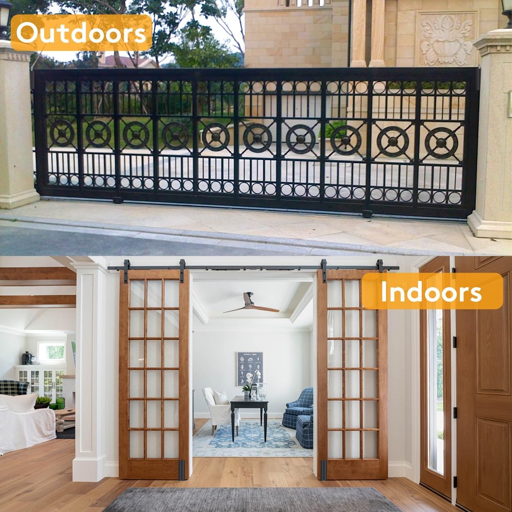 6 Gate Roller Guide with L-Bracket Universal Adjustable Heavy Duty Sliding Gate