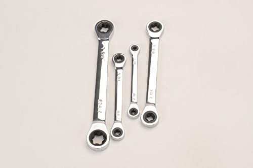 E-Torx Double Box Ratcheting Wrench, E6x E8，Heavy Duty CR-V Box Ratchet E6×E8