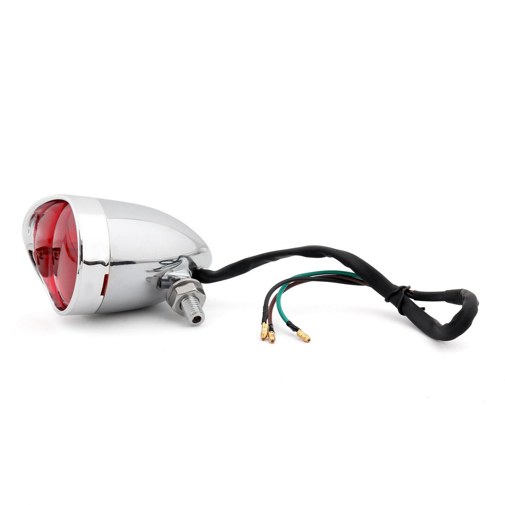 Universal Motorcycle Rear License Plate Brake Single Tail Light Fit E