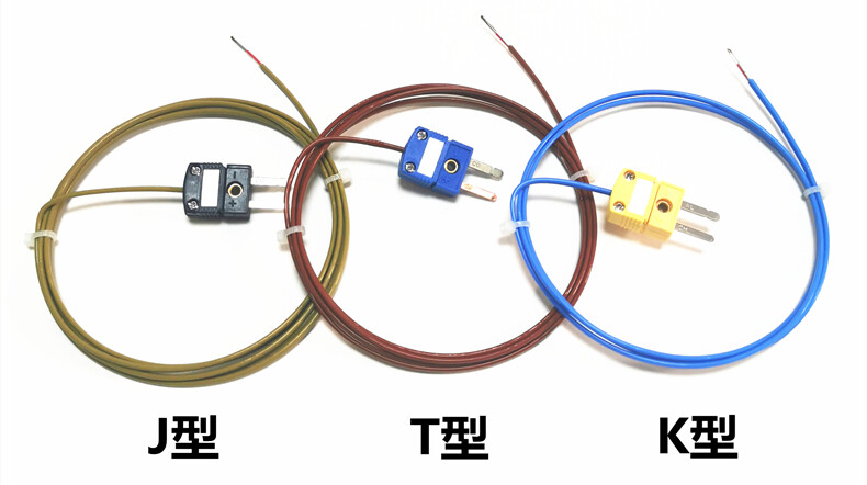 2pcs K/T/J type high-precision thermocouple, teflon 2*0.5mm with plug