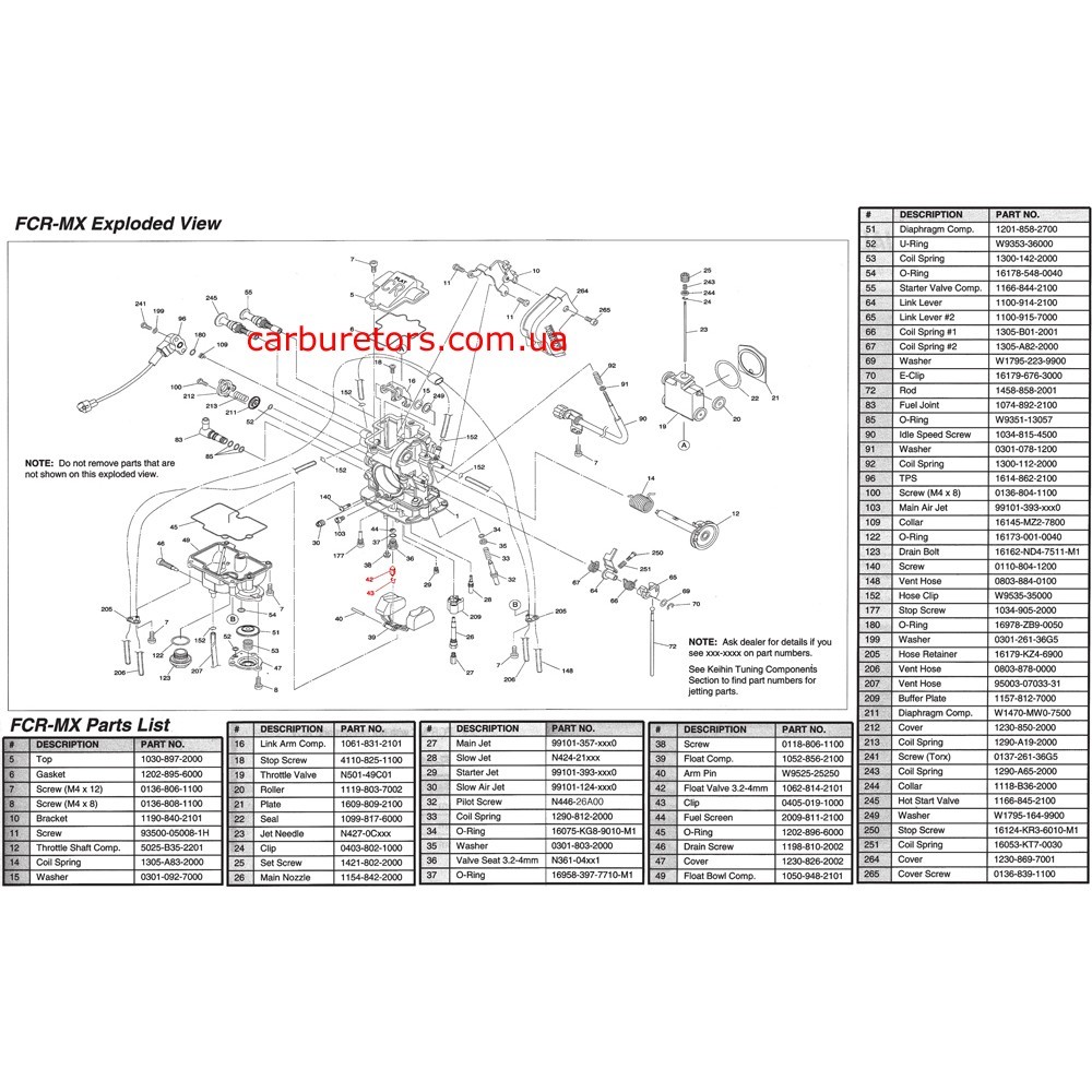 Kawasaki float valve needle 16030-1057