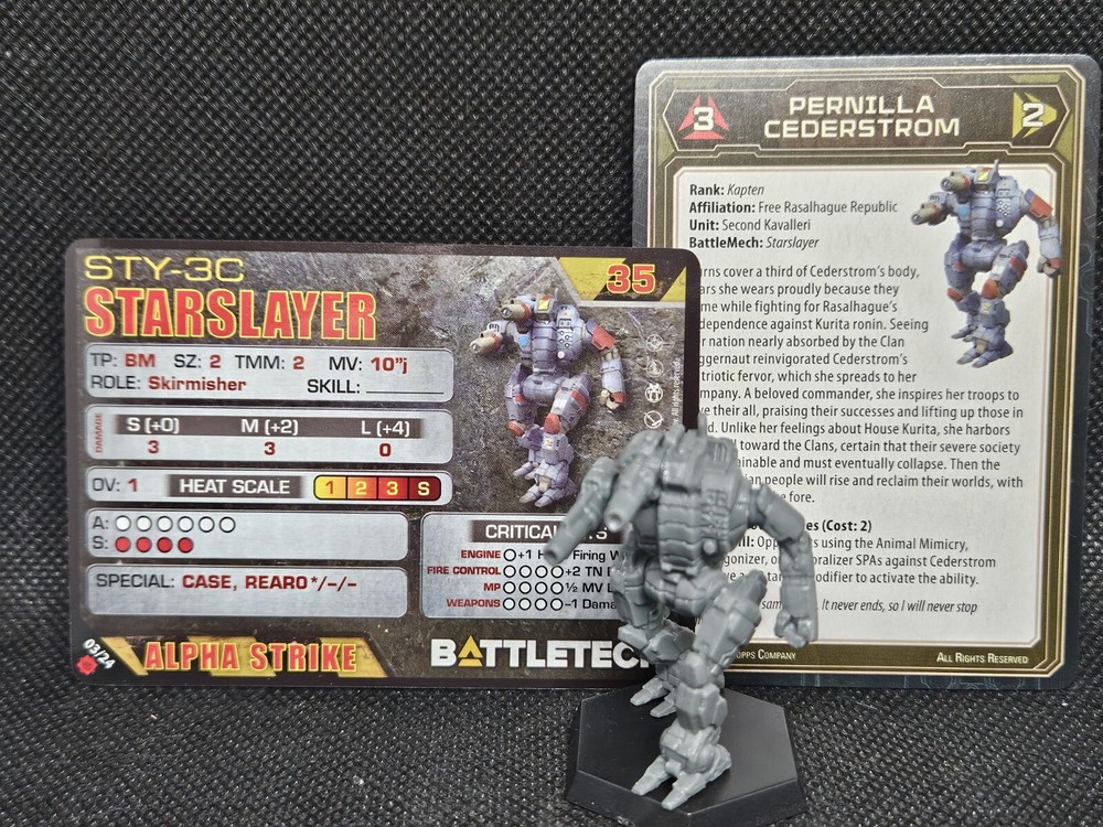 Battletech Mercenaries Starslayer +cards kickstarter