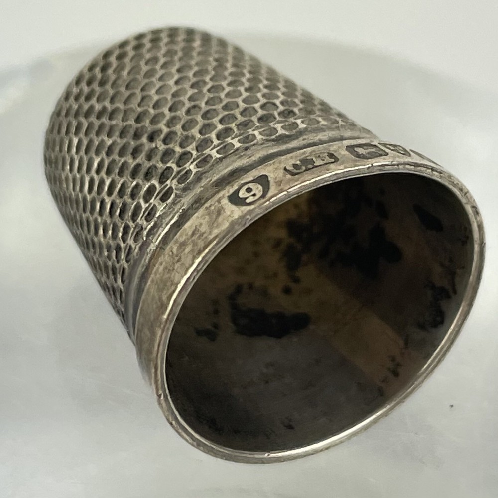 Antique Solid Silver Thimble Size 9 Charles Horner 1912 2cm 4g