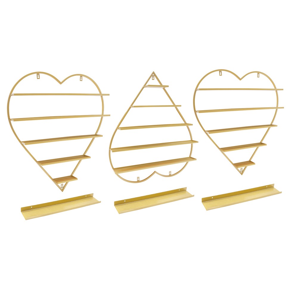Heart-Shaped Nail Polish Display Rack - 5 Tier Wall Organizer