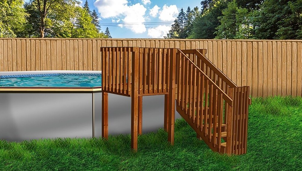 4' X 16' Above Ground Pool Deck Kit