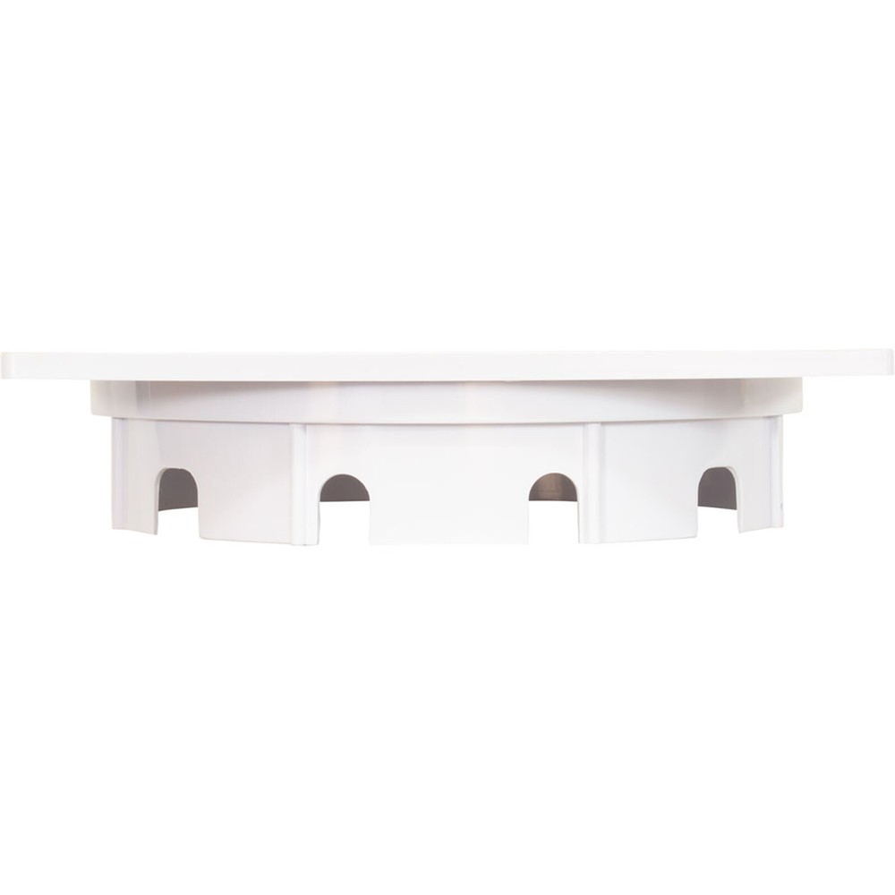 Square Lid And Collar Assembly, White