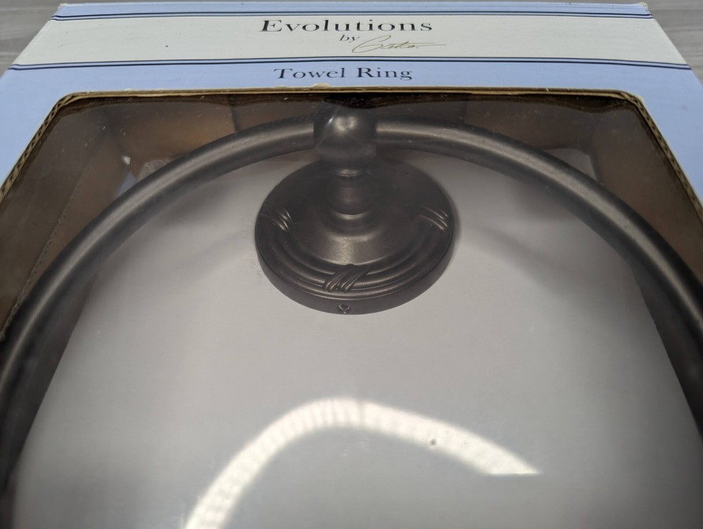 Gatco Evolutions Chenille Burnished Bronze Finish Towel Ring