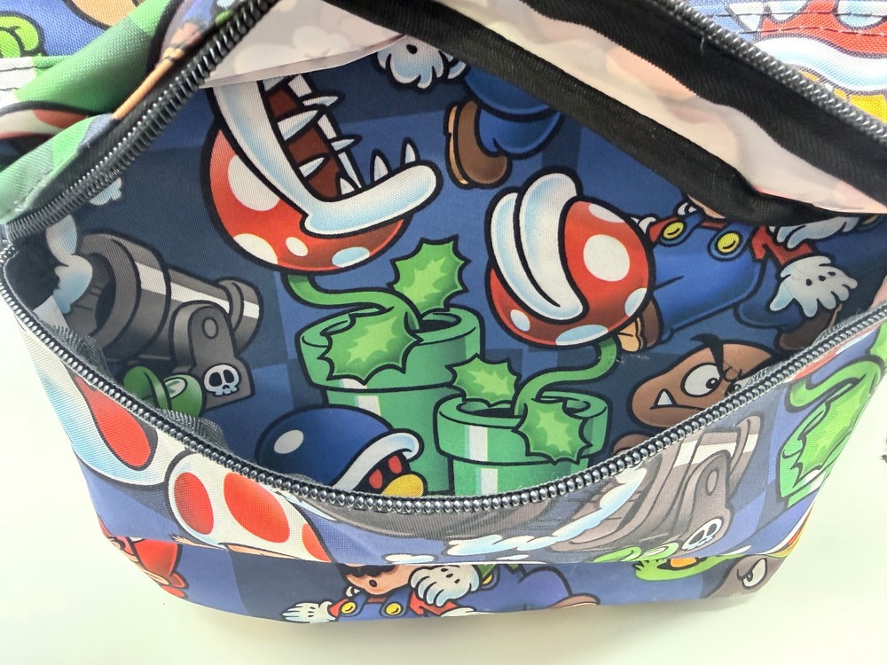 Nintendo Super Mario Kids School Backpack W/ Adjustable Straps- Multi Colored