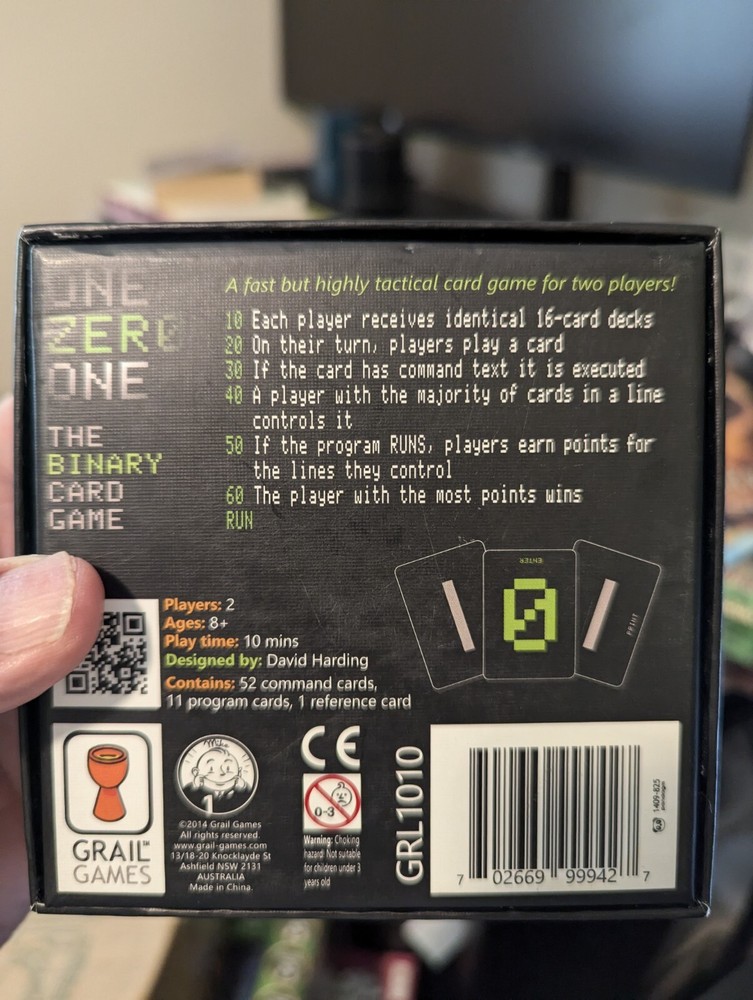 ONE ZERO ONE Card Game 100% COMPLETE 2014 GAME NOMINEE