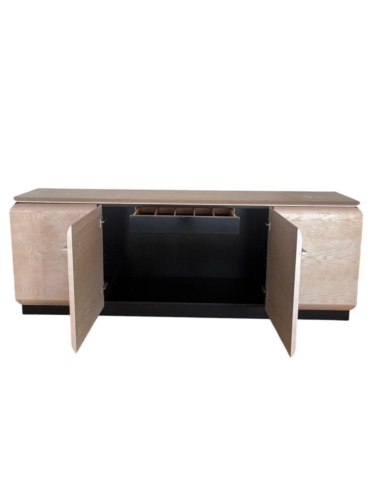 Contemporary Bleached Oak Credenza