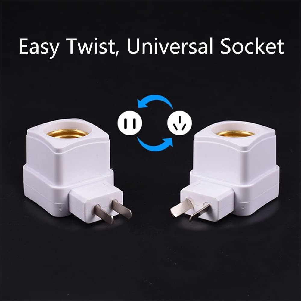 E26/E27 Socket Extension Adapter With Switch - Plug-in Light Bulb Socket...