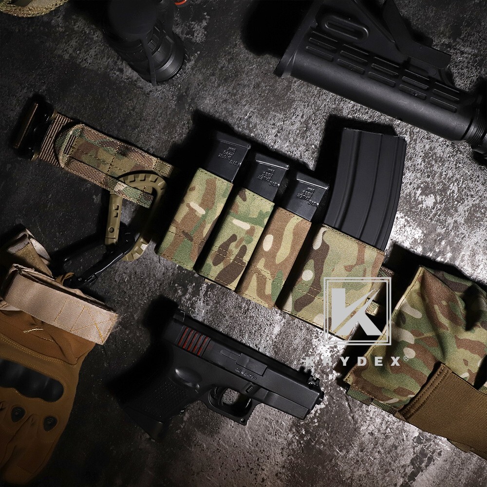 KRYDEX Tactical Double Stack Pistol Single Mag Pouch Belt / MOLLE Mounted Black