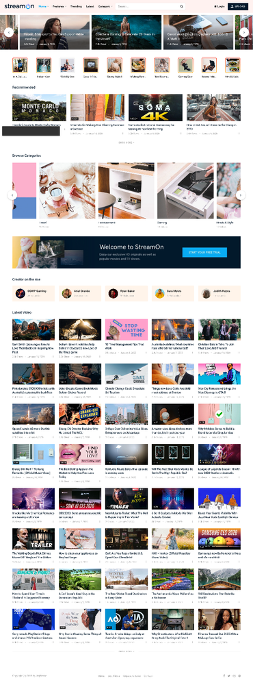 Stream Video Website Design with Free 5GB VPS Web Hosting