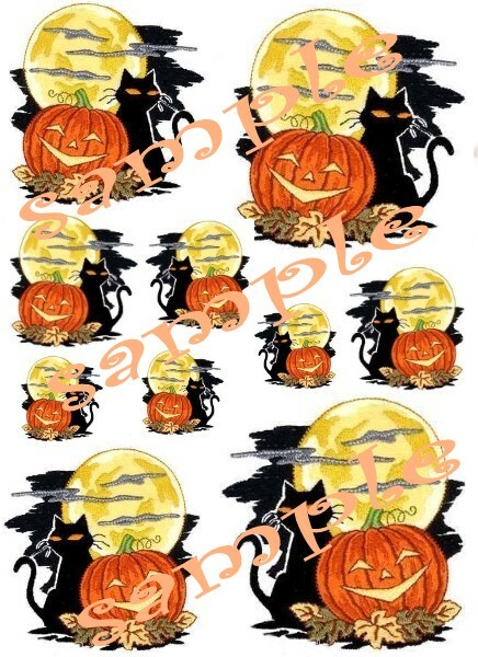 Halloween Big Owls Waterslide Decals