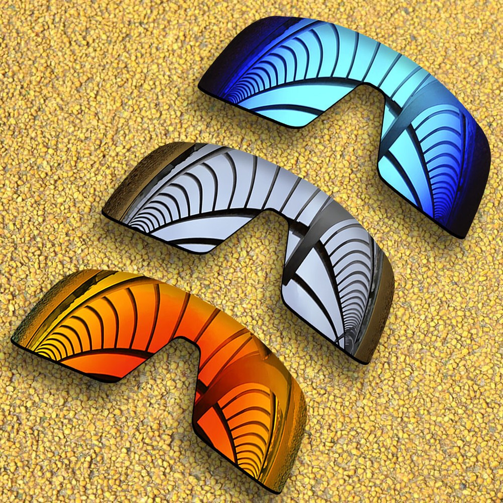 3 Pieces Lenses Replacement for-Oakley Sutro Polarized-Silver&Blue&Red