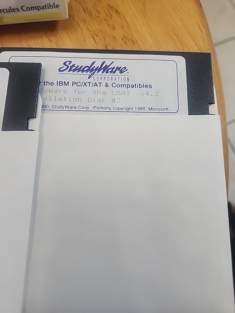 Vintage Cliff Notes LSAT Prep Guide Study Ware Computer Software For IBM PC, XT