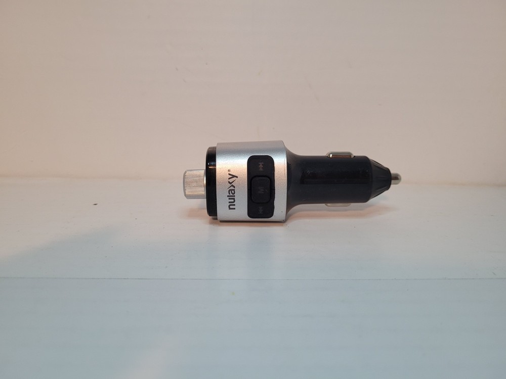 Nulaxy Bluetooth Car Transmitter Hands Free Calling Black Silver