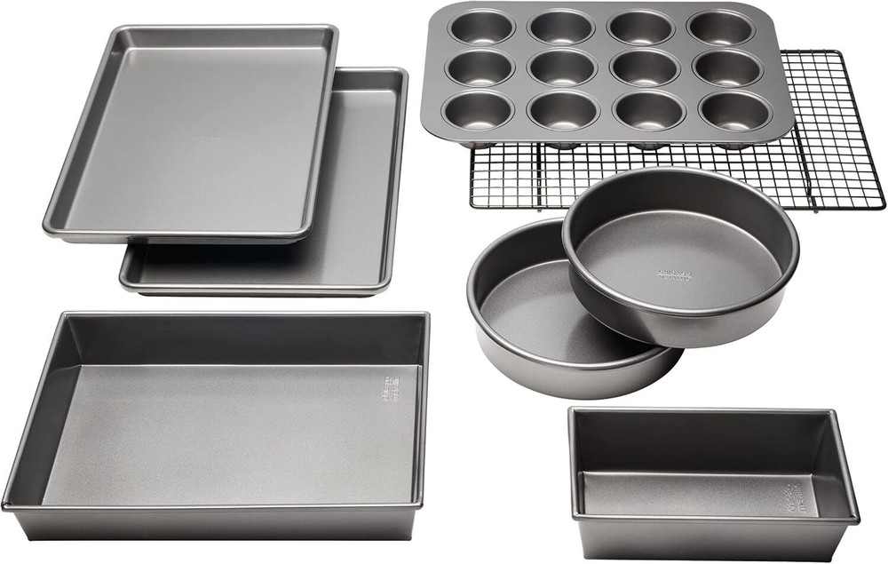 Professional Non-Stick Cookware 8-Piece Set (Silver)