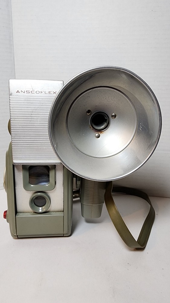 VINTAGE 1950s ANSCO ANSCOFLEX CAMERA w/ FLASH Untested