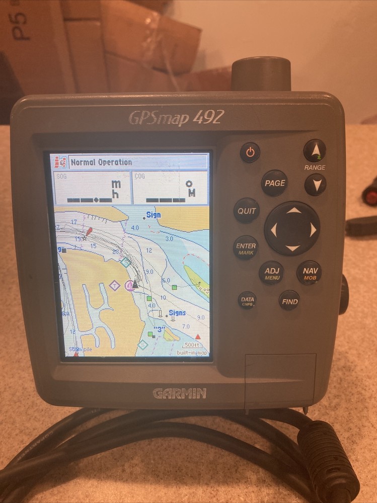 GARMIN GPSMAP 492 Color 5" Chartplotter preloaded US Coastal charts