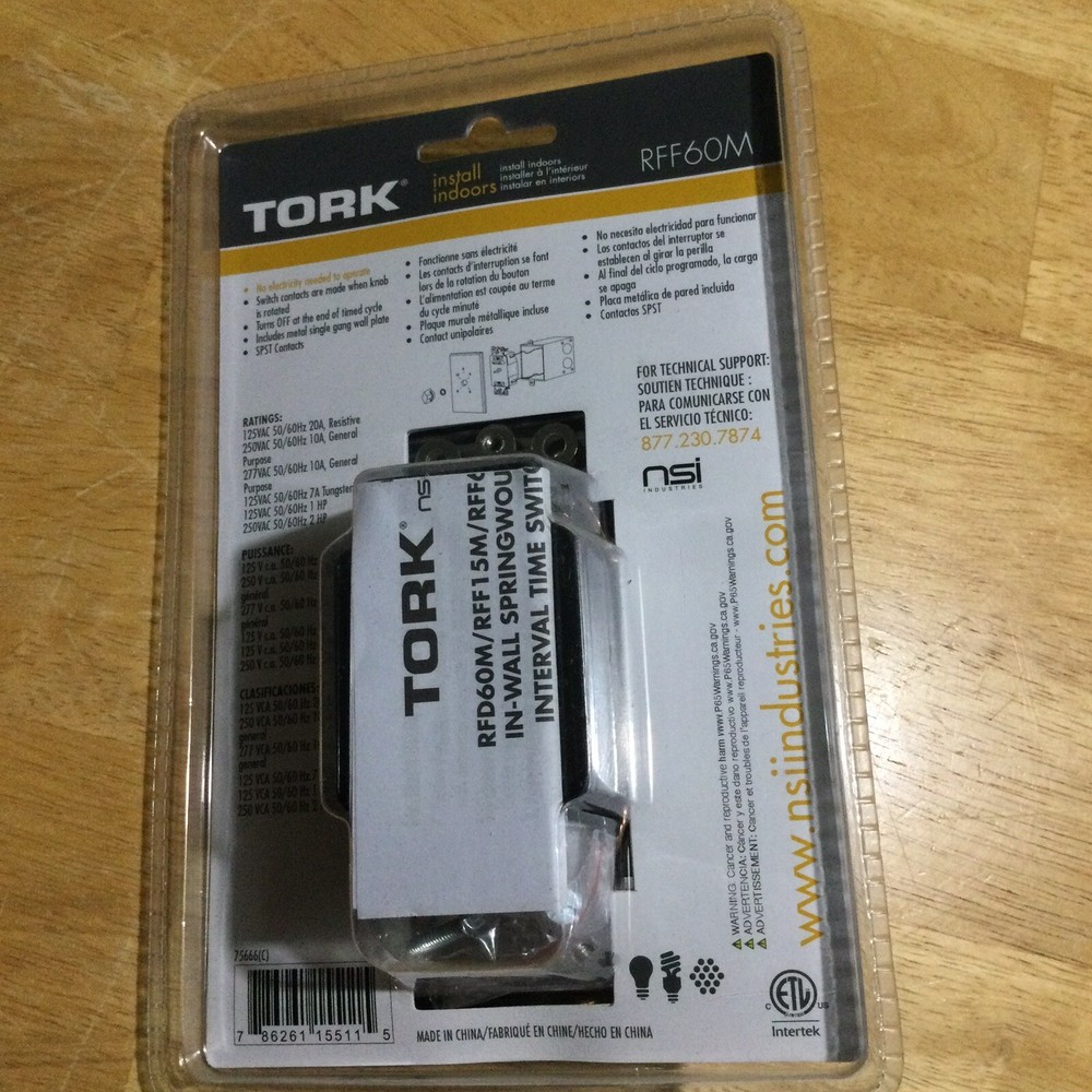 Tork Rff60m Spring-Wound Timer,Range 0 To 60 Minutes