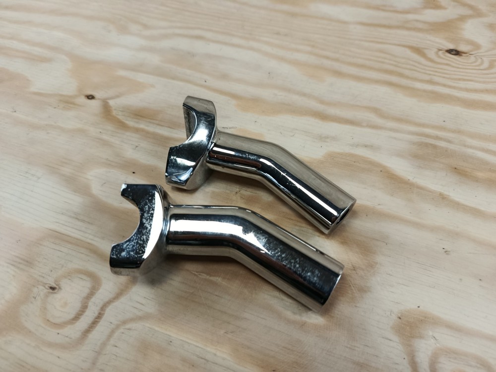 (K) CHROME 4" PULLBACK RISERS FOR 1" HANDLEBARS HARLEY DAVIDSON