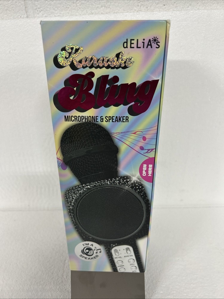 Pink Bling Karaoke Microphone & Bluetooth Speaker