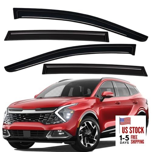 Extra Durable Outside Mount Auto Vent Window Visor, Fits 2023-2025 Kia