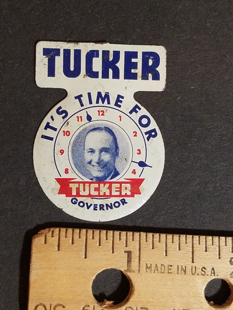 Stevenson Tucker Flasher Pinback & Tucker Tab