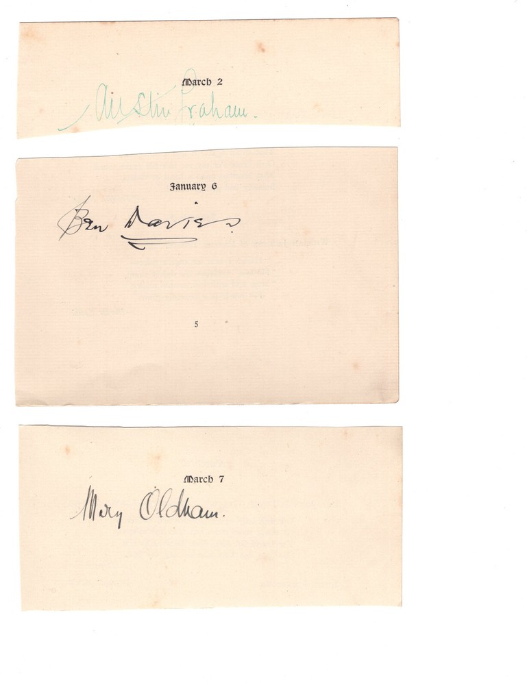 25 Classical Signed Birthday Pages 1920s / Autographed Opera Pianists Composers