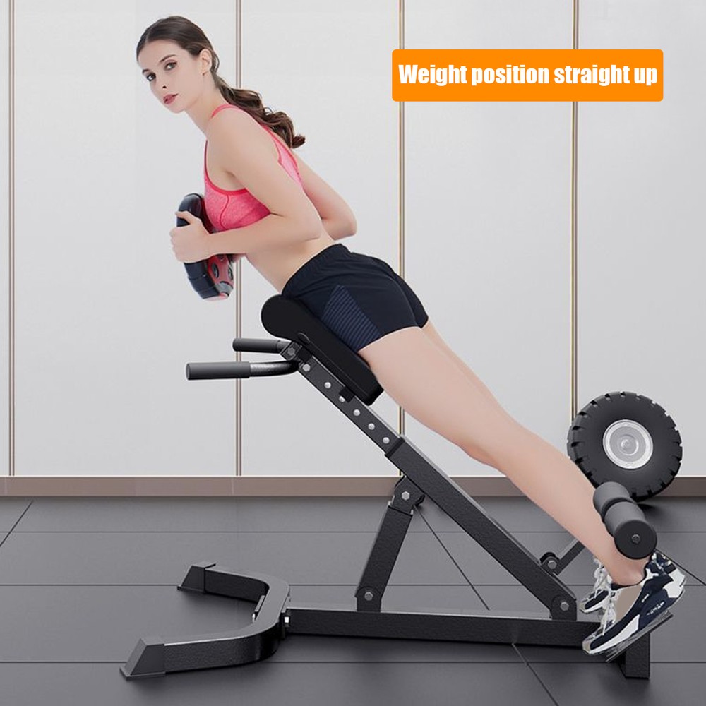 Fold Roman Chair Back Extension Bench Adjustable Angle Abdominal Exercise