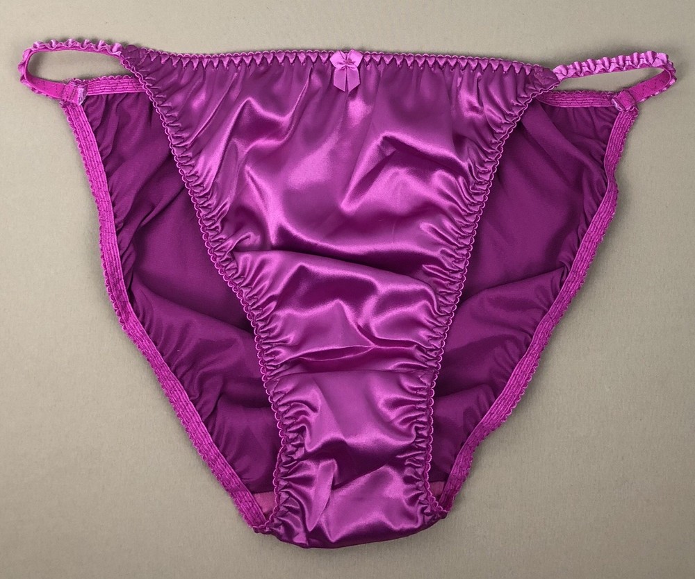Satin String Panty Magenta XL