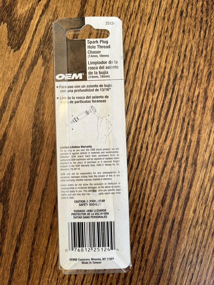 OEM Tools Spark Plug Hole Thread Chaser, 14mm and 18mm, New